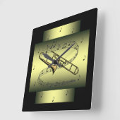 Trombone ~ Musikalischer Swirl ~ Anmerkungen ~ * Quadratische Wanduhr (Winkel)