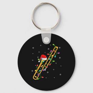 Trombone-Musikliebhaber Weihnachtsbeleuchtung Weih Schlüsselanhänger
