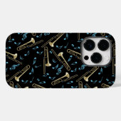 Trombone-Musiknoten Case-Mate iPhone Hülle (Rückseite (Horizontal))