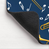Trombone-Musiknoten-Muster Mousepad (Ecke)