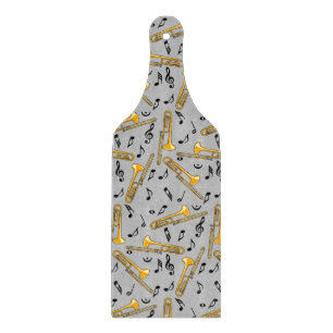 Trombone-Musiknoten-Muster Schneidebrett