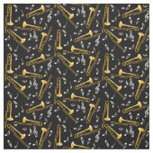Trombone-Musiknoten Stoff (Muster)