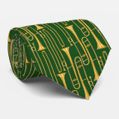 Trombone Neck Tie (grün) Krawatte (Gerollt)