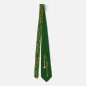 Trombone Neck Tie (grün) Krawatte (Rückseite)