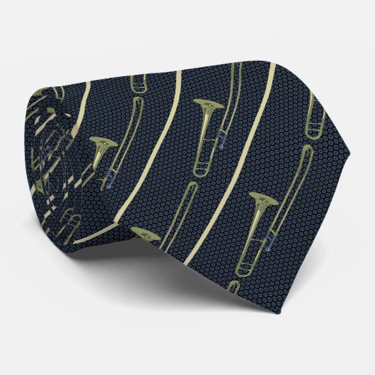 Trombone Neck Tie Krawatte (Gerollt)