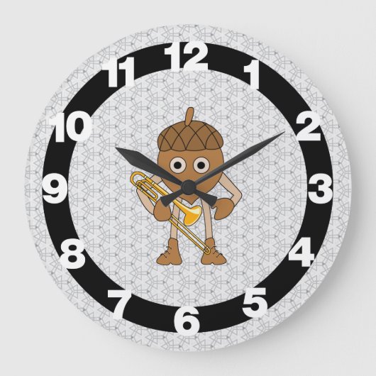 Trombone Nut Große Wanduhr (Vorderseite)