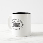 Trombone Ovalaufkleber Tasse (Vorderseite Links)