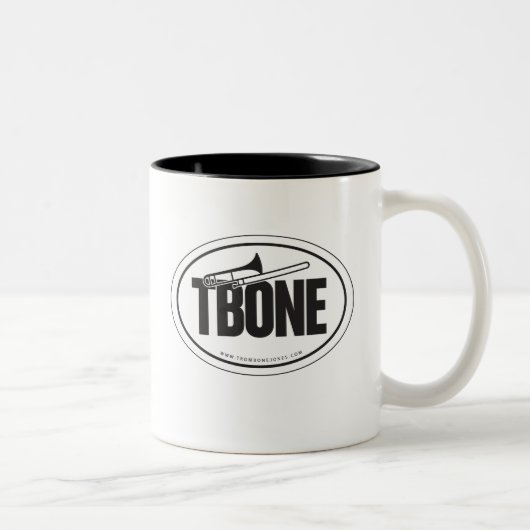 Trombone Ovalaufkleber Tasse (Rechts)