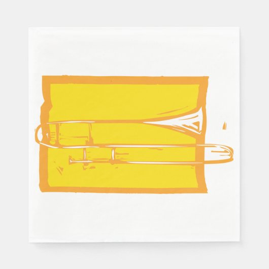 Trombone Paper Napkins Serviette (Vorderseite)