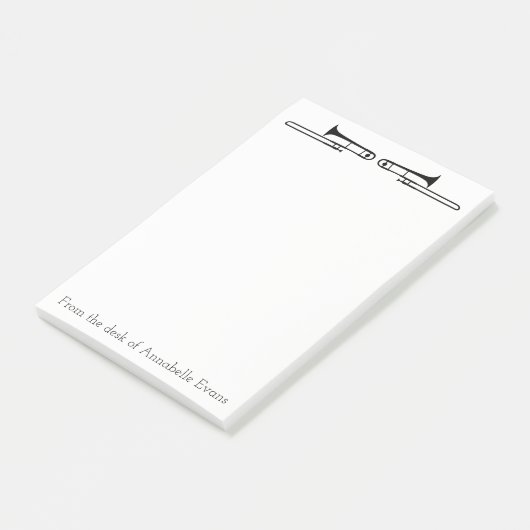 Trombone personalisieren post-it klebezettel (angewinkelt)