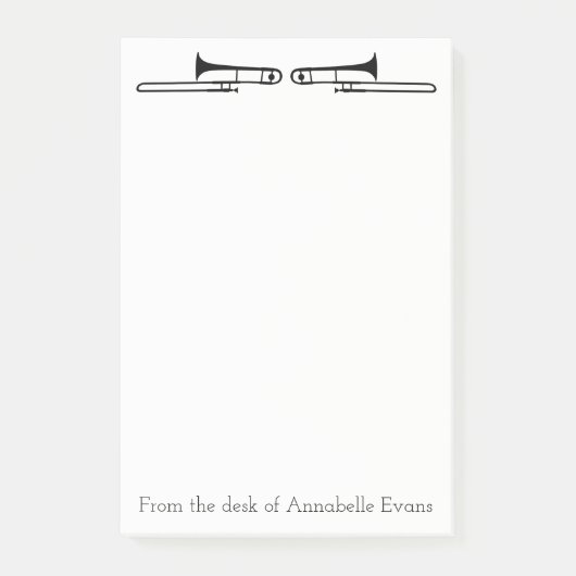 Trombone personalisieren post-it klebezettel (Vorderseite)