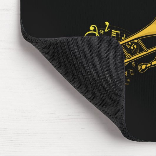 Trombone Player Brass Music Instrument Big Band Mousepad (Ecke)