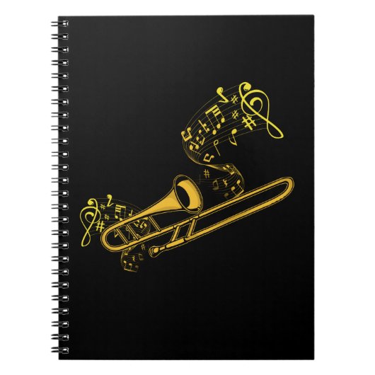 Trombone Player Brass Music Instrument Big Band Notizblock (Vorderseite)