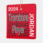 Trombone Player Extraordinaire CUSTOM Keramikornament (Links)