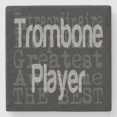 Trombone Player Extraordinator Steinuntersetzer (Vorderseite)