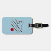 Trombone Player Musician Key Chain Keychain Gepäckanhänger (Vorderseite horizontal)