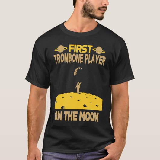 Trombone Player On The Moon T-Shirt (Vorderseite)