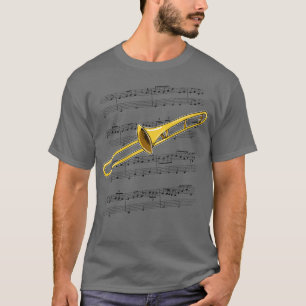 Trombone Player Trombonist Brass Musiker Farbe T-Shirt