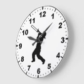 "Trombone player"-Wanduhren Große Wanduhr (Winkel)