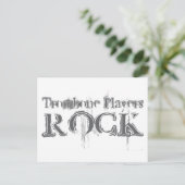 Trombone Players Rock Postkarte (Stehend Vorderseite)