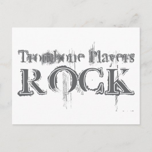 Trombone Players Rock Postkarte (Vorderseite)