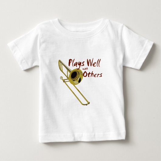 Trombone Plays gut Baby T-shirt (Vorderseite)