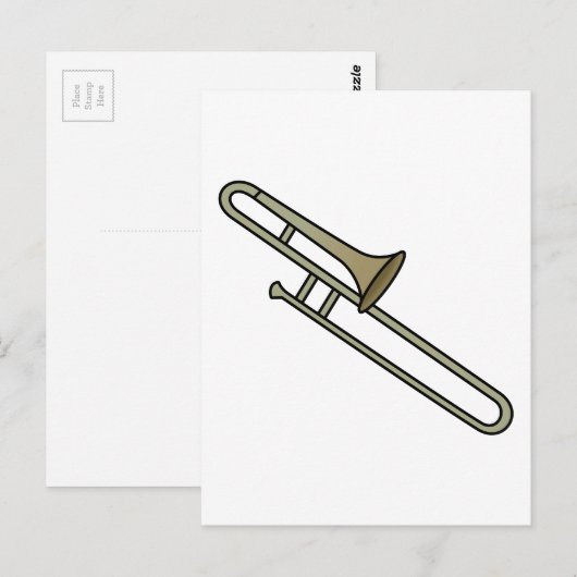 Trombone Postkarte (Vorne/Hinten)