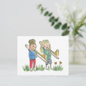 Trombone Postkarte (Stehend Vorderseite)