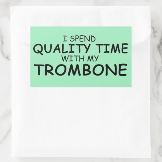 Trombone-Rechteckaufkleber Rechteckiger Aufkleber (Tasche)