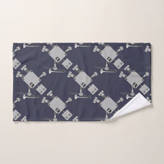 Trombone Robot Badhandtuch Set (Handtuch)