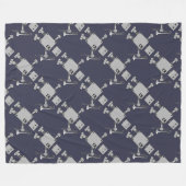 Trombone Robot Fleecedecke (Vorderseite (Horizontal))