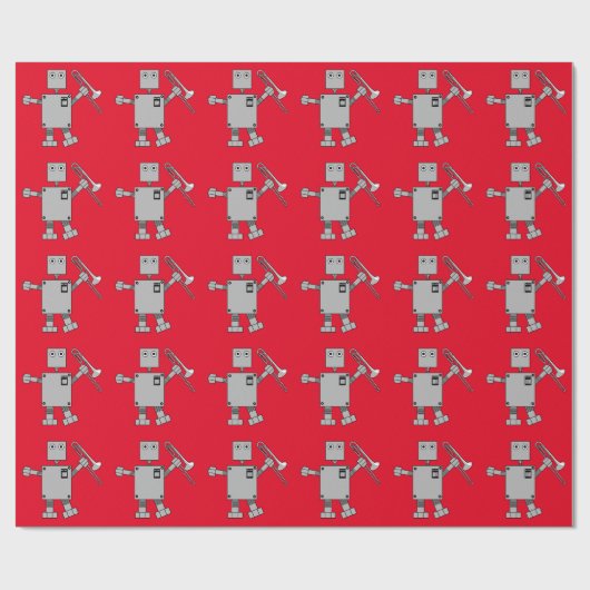 Trombone Robot Geschenkpapier (Flach)