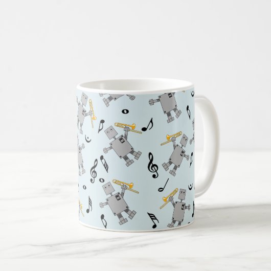 Trombone Robot Kaffeetasse (VorderseiteRechts)