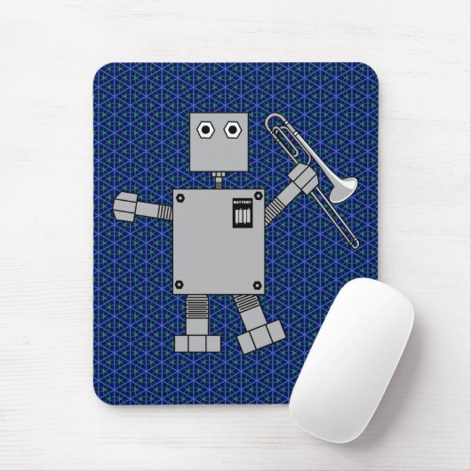 Trombone Robot Mousepad (Mit Mouse)