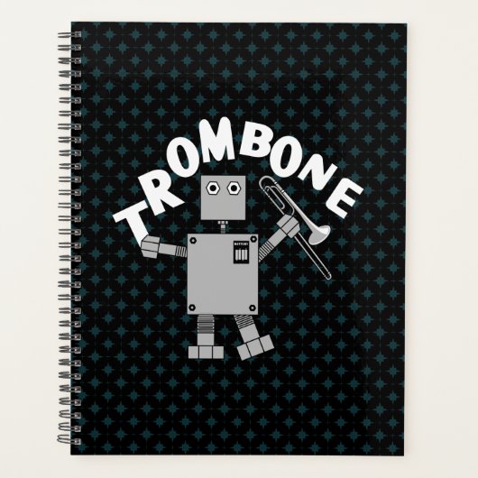 Trombone Robot White Text Planer (Vorderseite)
