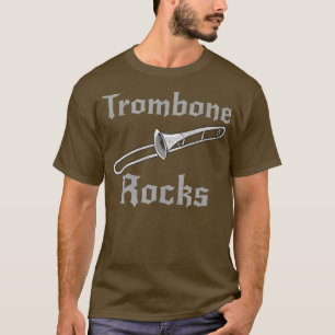 Trombone Rocks Trombonist Goth Heavy Rock Brass Mu T-Shirt