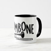 Trombone-Rough-Text Tasse (VorderseiteRechts)