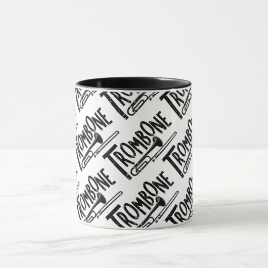 Trombone-Rough-Text Tasse (Zentrum)