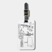 Trombone-Schmuggel Gepäckanhänger (Vorderseite vertikal)