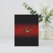 Trombone~Scrolling-Skala~Maroon und schwarzer Hint Postkarte (Stehend Vorderseite)