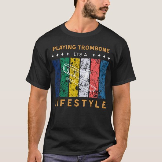 Trombone Sein Lifestyle Funny T-Shirt (Vorderseite)