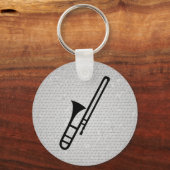 Trombone-Silhouette-Schlüsselanhänger Schlüsselanhänger (Vorderseite)