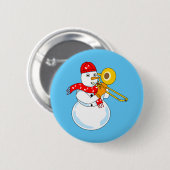 Trombone Snowman Button (Vorne & Hinten)