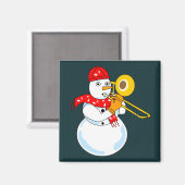 Trombone Snowman Magnet (Vorderseite/Rückseite)
