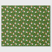 Trombone Snowman Musiknotens Pattern Geschenkpapier (Flach)