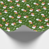 Trombone Snowman Musiknotens Pattern Geschenkpapier (Ecke)