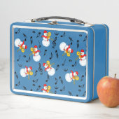 Trombone Snowman Musiknotens Pattern Metall Brotdose (Beispiel)