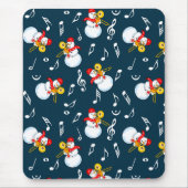 Trombone Snowman Musiknotens Pattern Mousepad (Vorne)