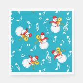 Trombone Snowman Musiknotens Pattern Serviette (Vorderseite)