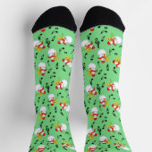 Trombone Snowman Musiknotens Pattern Socken (Oben)